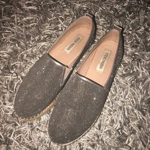 Steve Madden Women’s Rhinestone Espadrille Flats